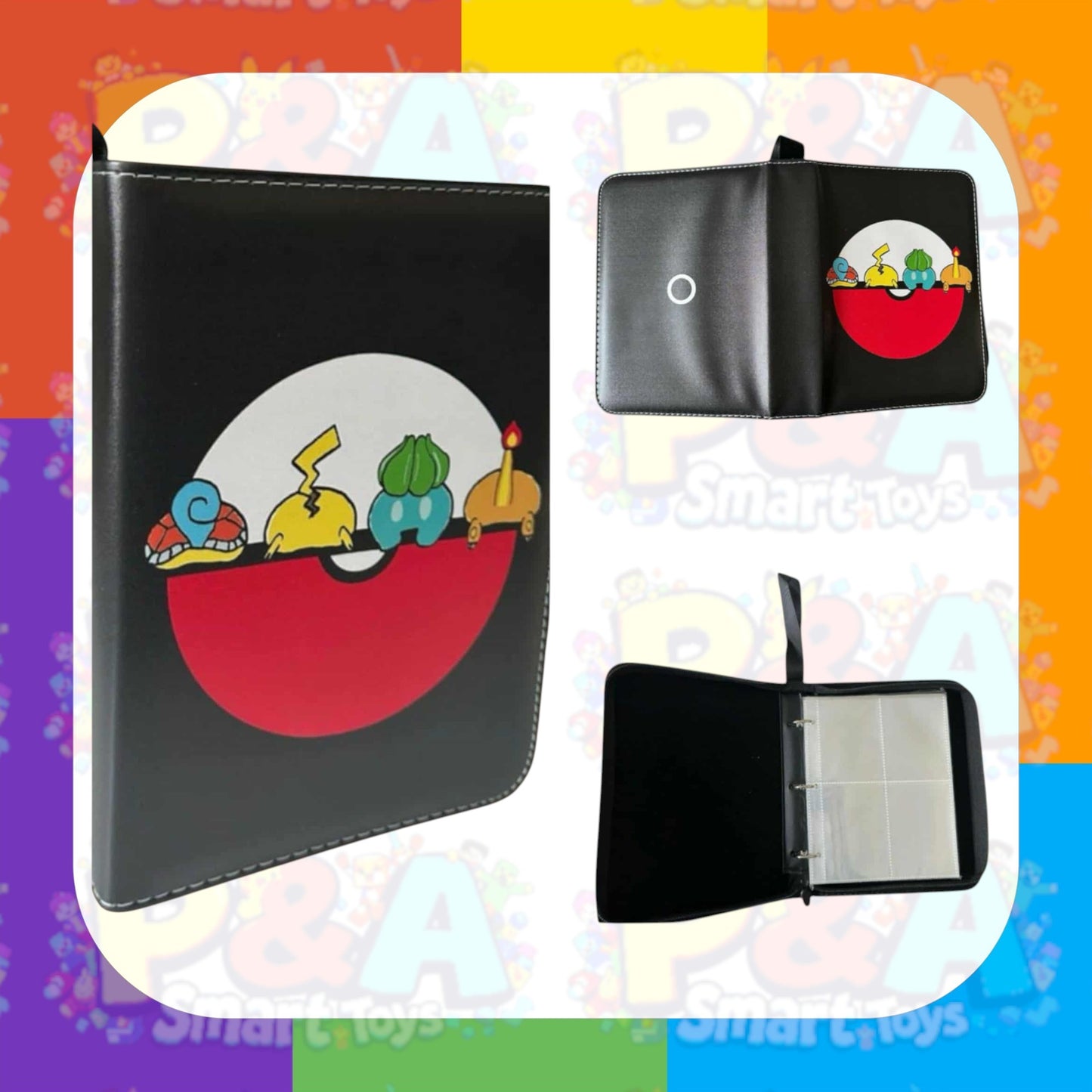 Pokemon Card Binder - 400 Card Capacity with Secure Zip