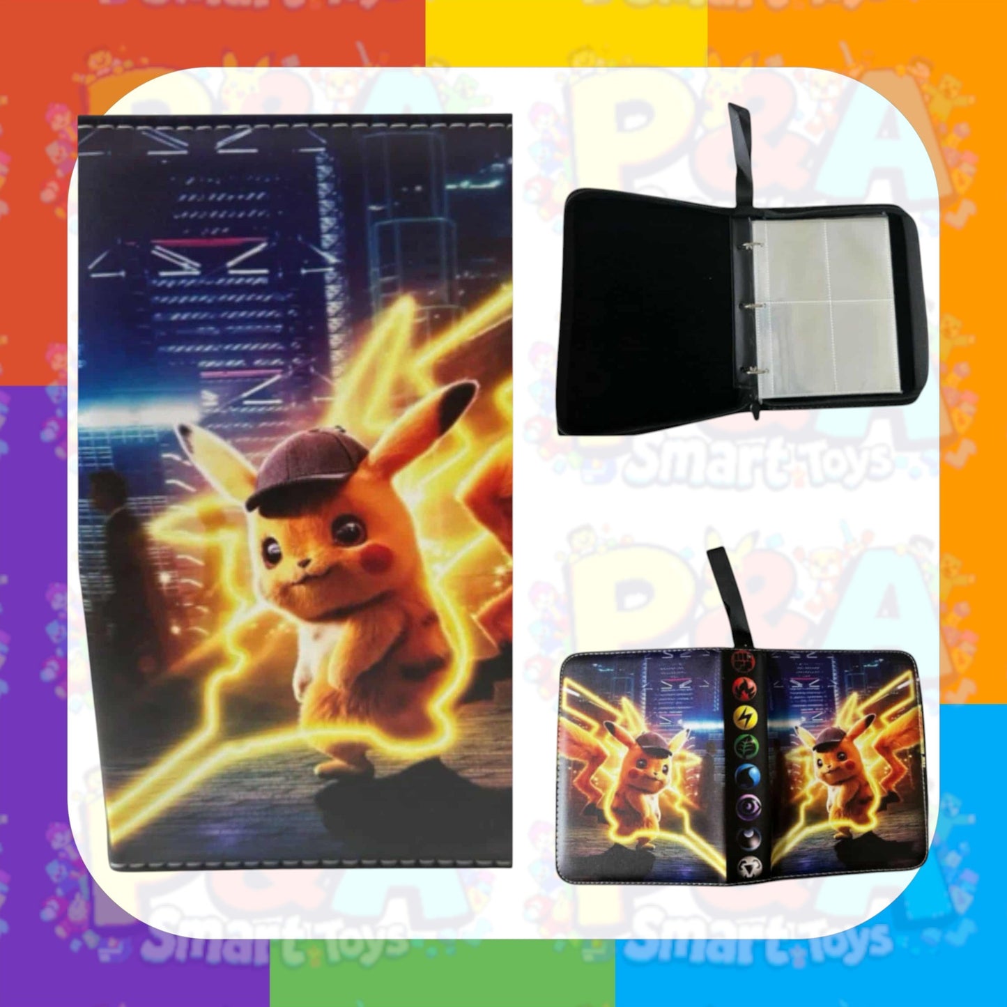 Pokemon Card Binder - 400 Card Capacity with Secure Zip