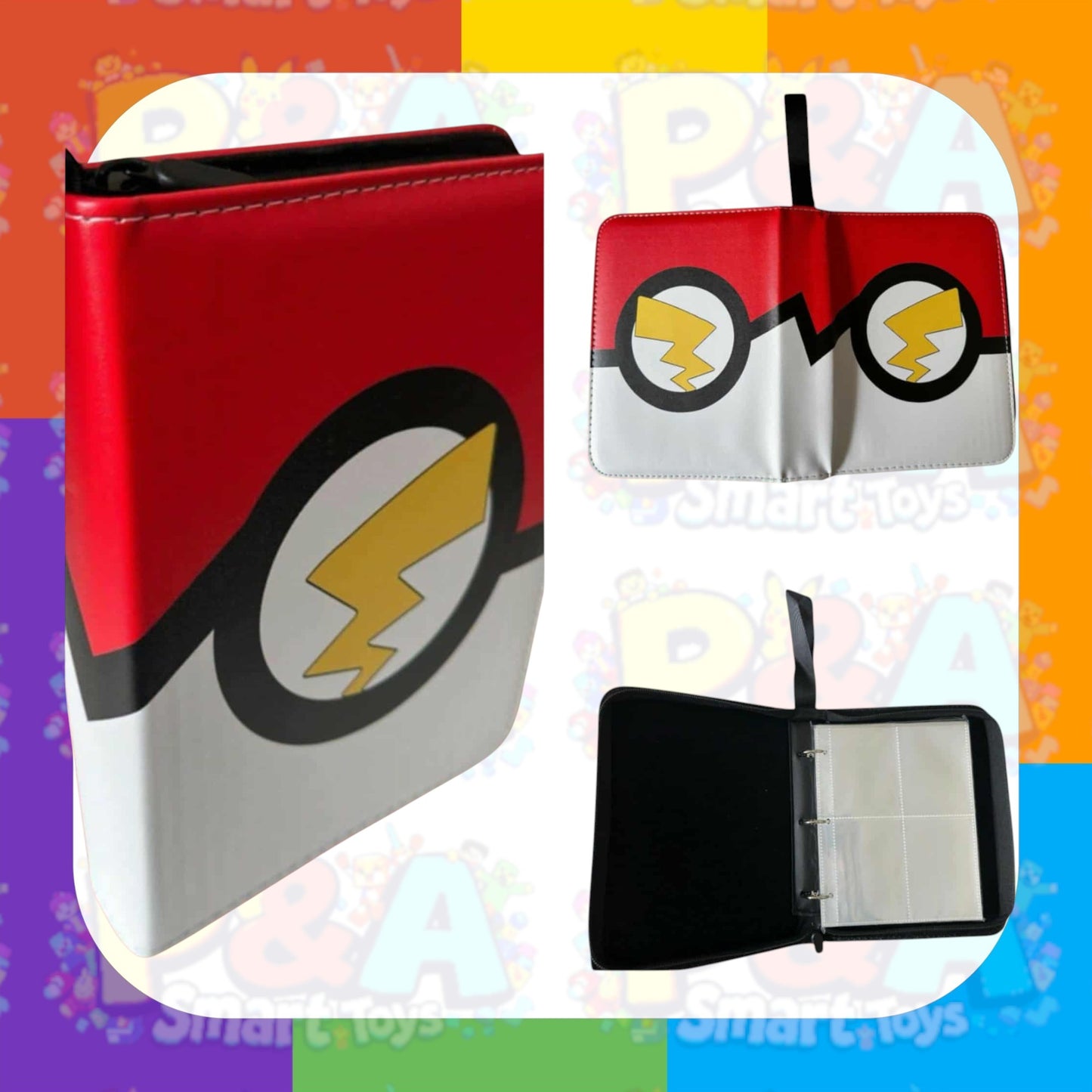 Pokemon Card Binder - 400 Card Capacity with Secure Zip