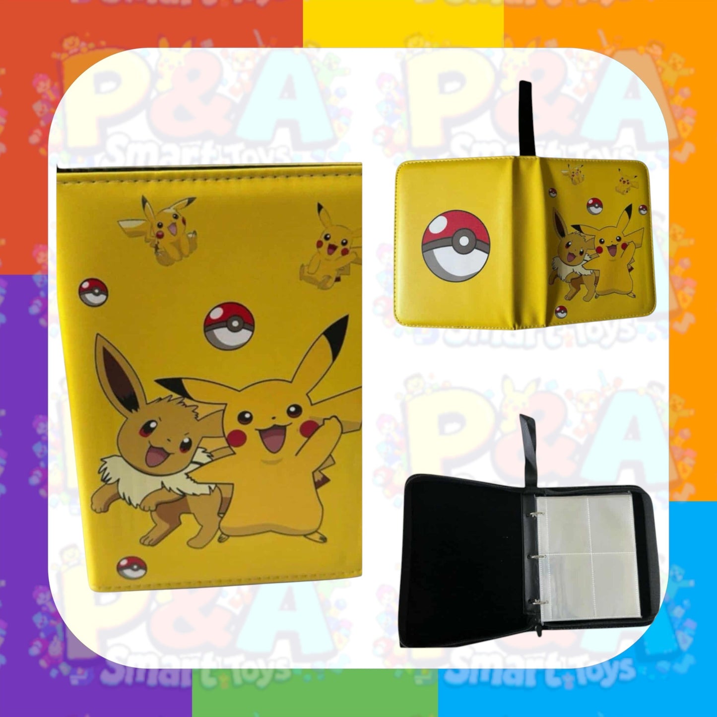 Pokemon Card Binder - 400 Card Capacity with Secure Zip