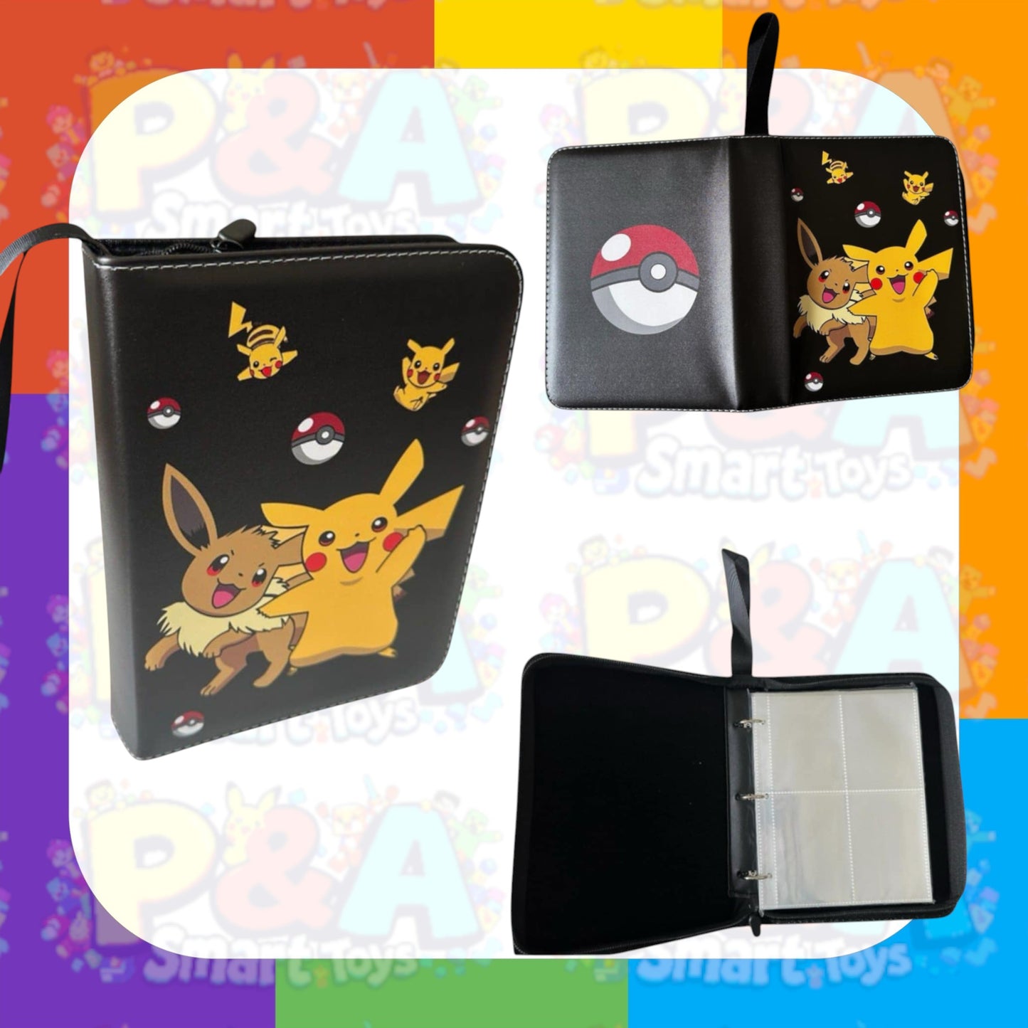 Pokemon Card Binder - 400 Card Capacity with Secure Zip