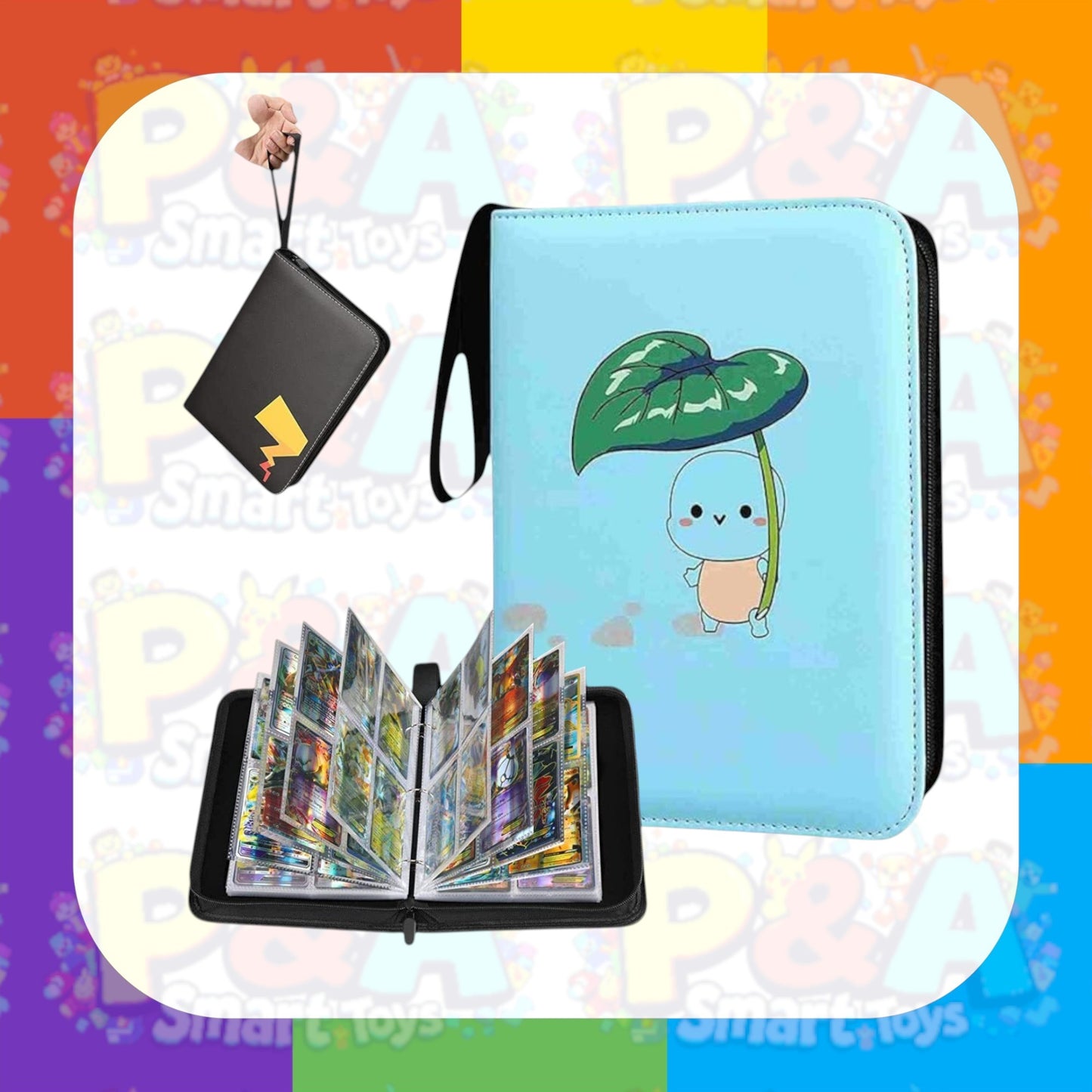 Pokemon Card Binder - 400 Card Capacity with Secure Zip
