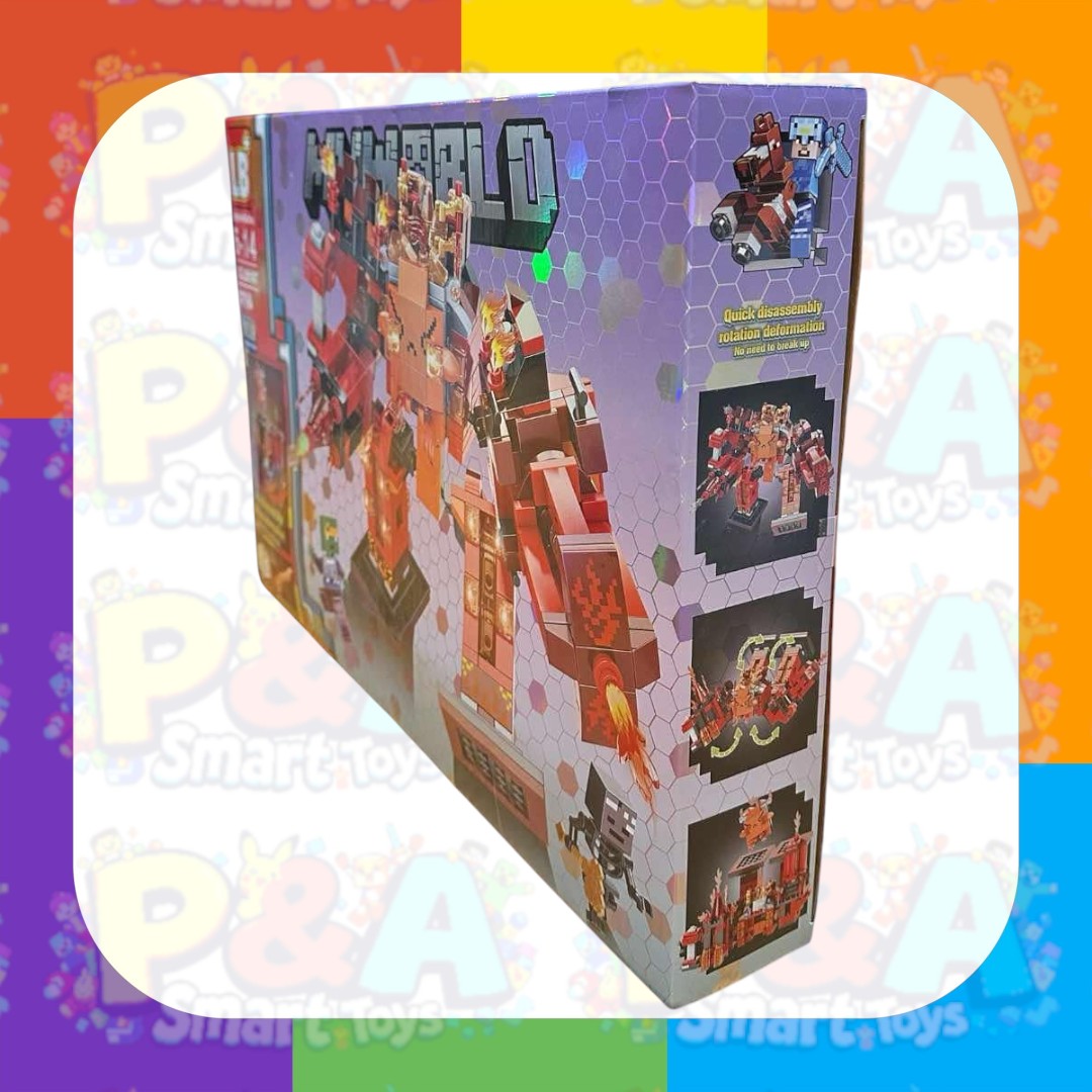 Minecraft My World Lava Guardian Castle with lighting blocks (479 pcs)