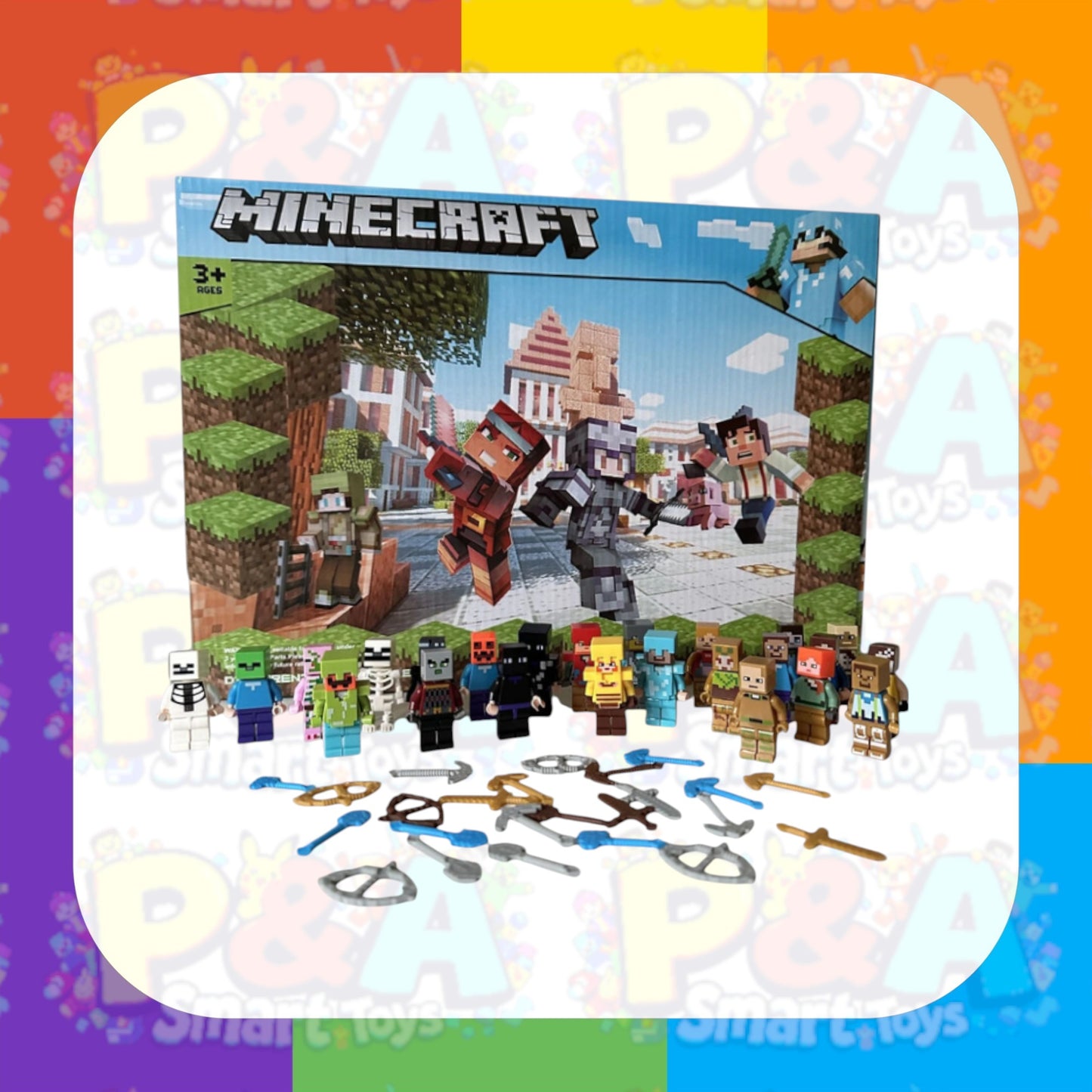Minecraft 24 Minifigures with weapons