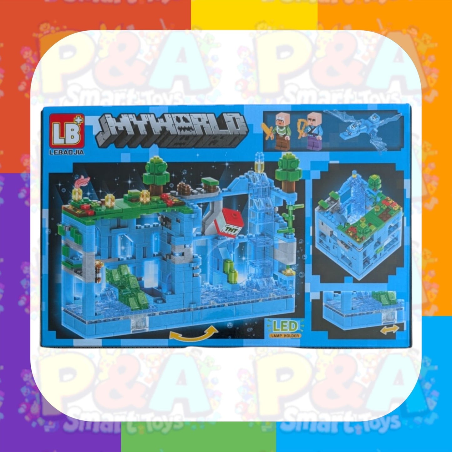 Minecraft Fire Village 503psc Building Blocks New Led