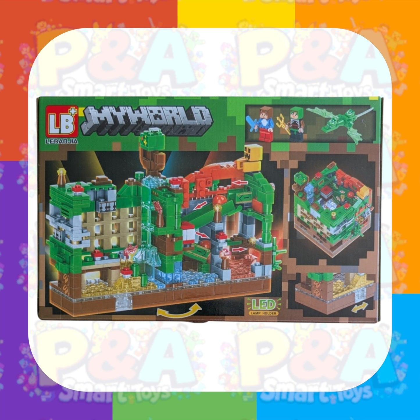 Minecraft Fire Village 501psc Building Blocks New Led