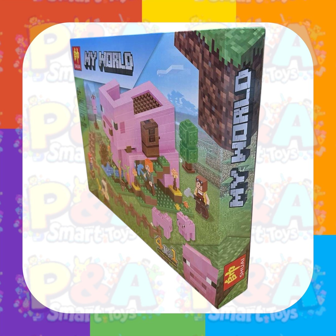 Minecraft My World Pig House 4in1 Big Scene Set Bricks