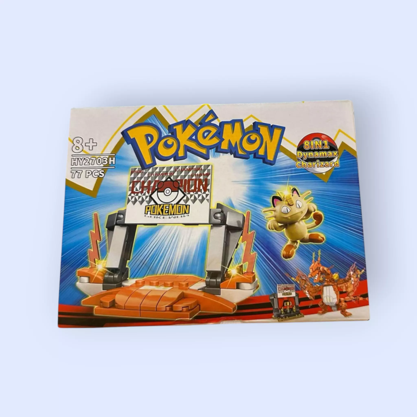 Pokémon 8-in-1 Building Blocks Set – Dynamax Charizard & More (666 psc)
