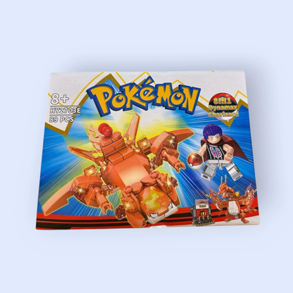 Pokémon 8-in-1 Building Blocks Set – Dynamax Charizard & More (666 psc)