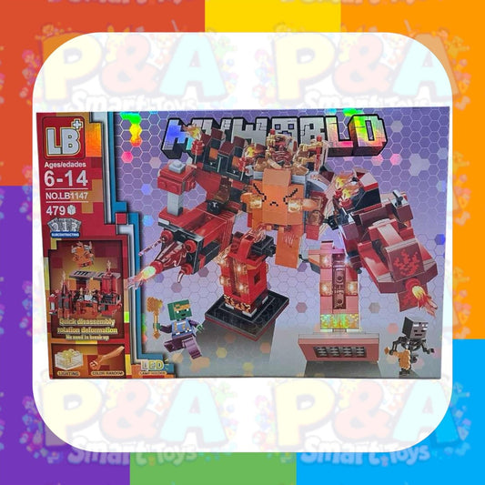 Minecraft My World Lava Guardian Castle with lighting blocks (479 pcs)