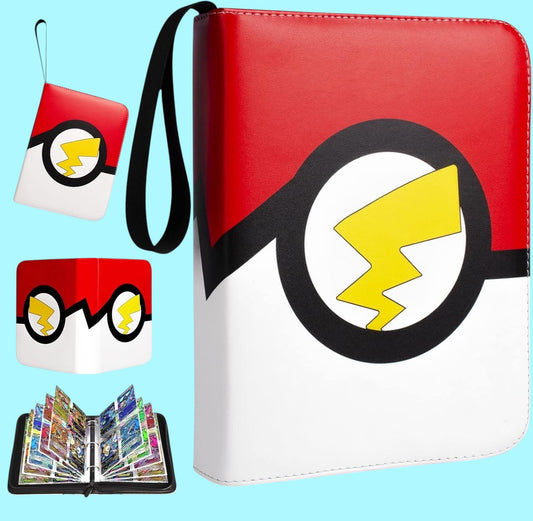 Pokemon Card Binder - 400 Card Capacity with Secure Zip