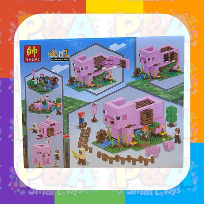 Minecraft My World Pig House 4in1 Big Scene Set Bricks