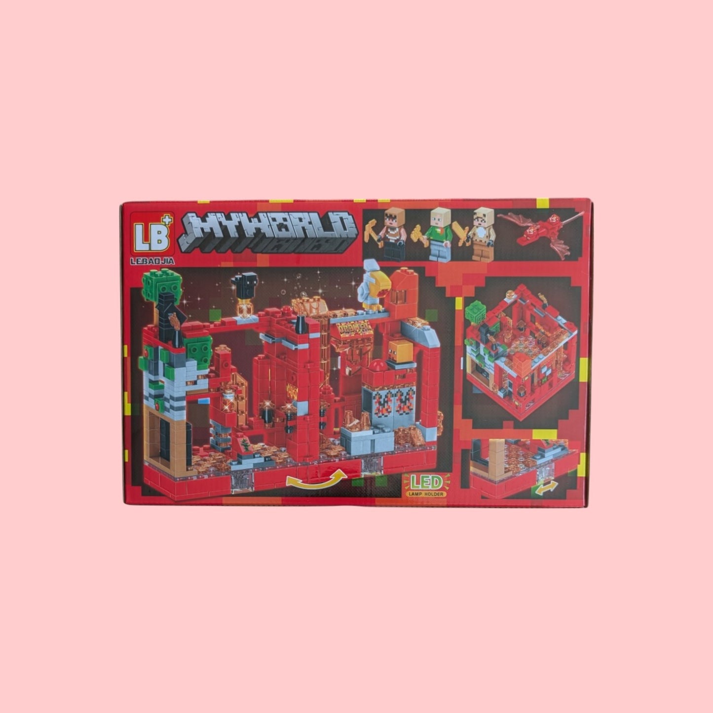 Minecraft Fire Village 528psc Building Blocks New Led