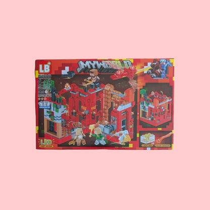Minecraft Fire Village 528psc Building Blocks New Led