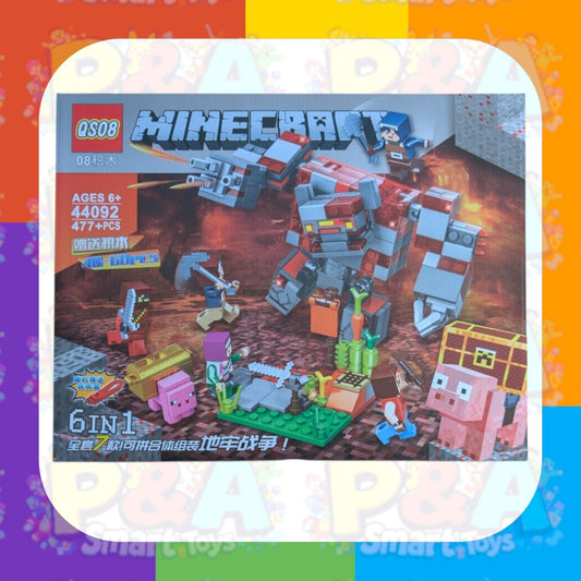 Minecraft Dungeons 6-in-1 Lego-Compatible Set with 7 Minifigures