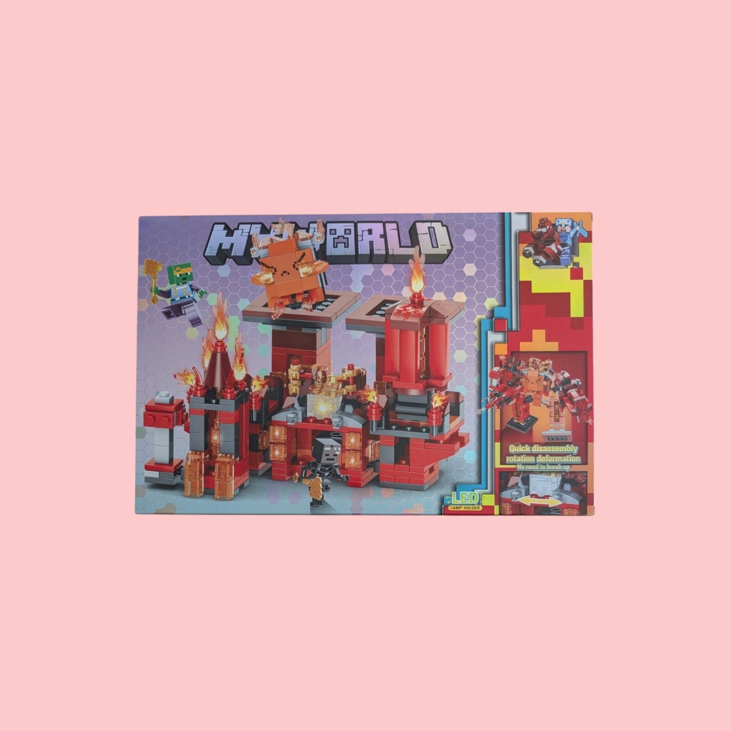 Minecraft My World Lava Guardian Castle with lighting blocks (479 pcs)