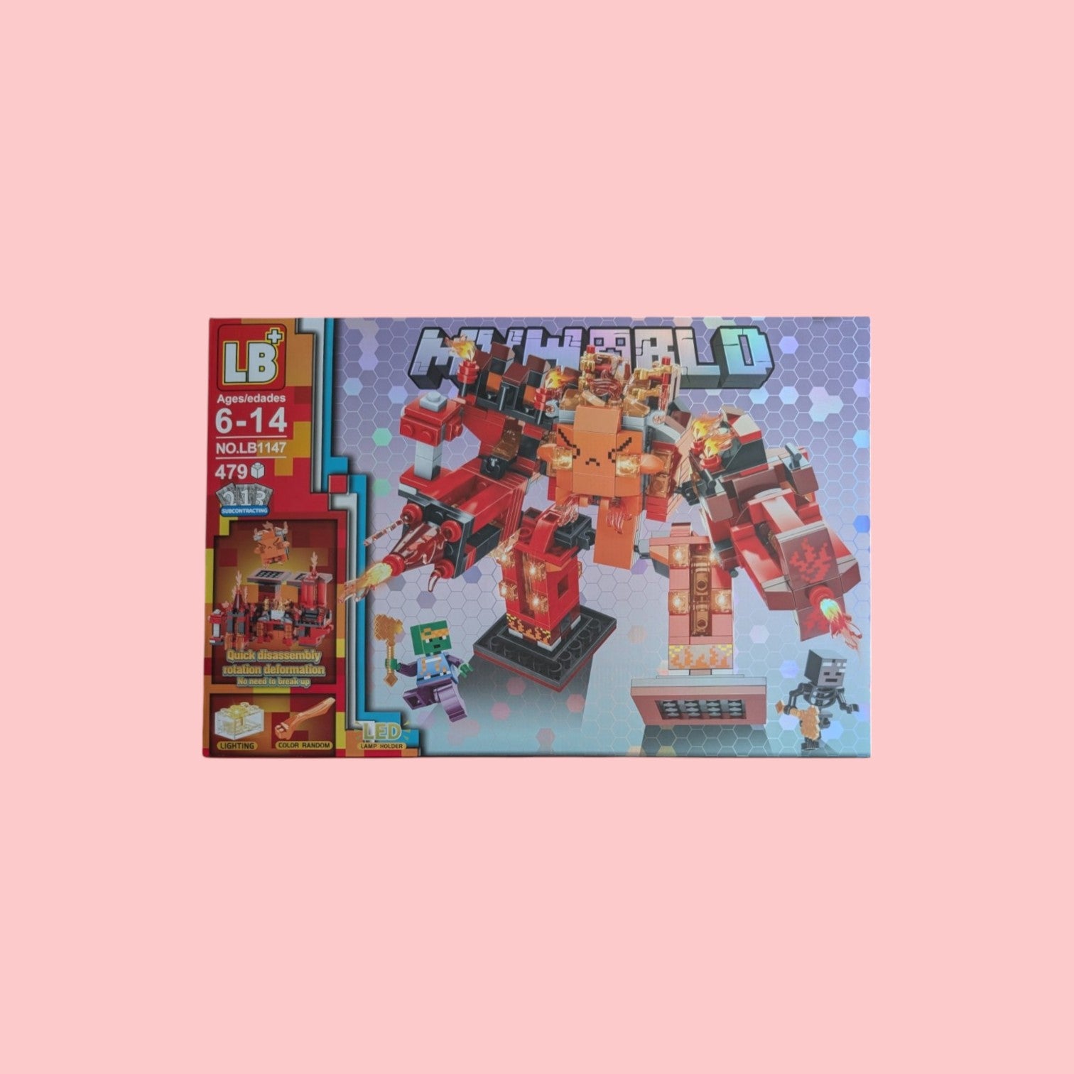 Minecraft My World Lava Guardian Castle with lighting blocks (479 pcs)