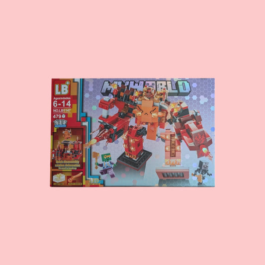 Minecraft My World Lava Guardian Castle with lighting blocks (479 pcs)
