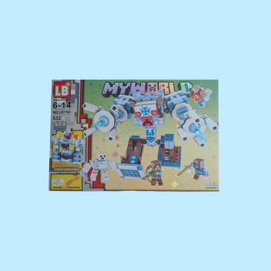 Minecraft My World Snow Guardian Castle with Lighting blocks (532psc)