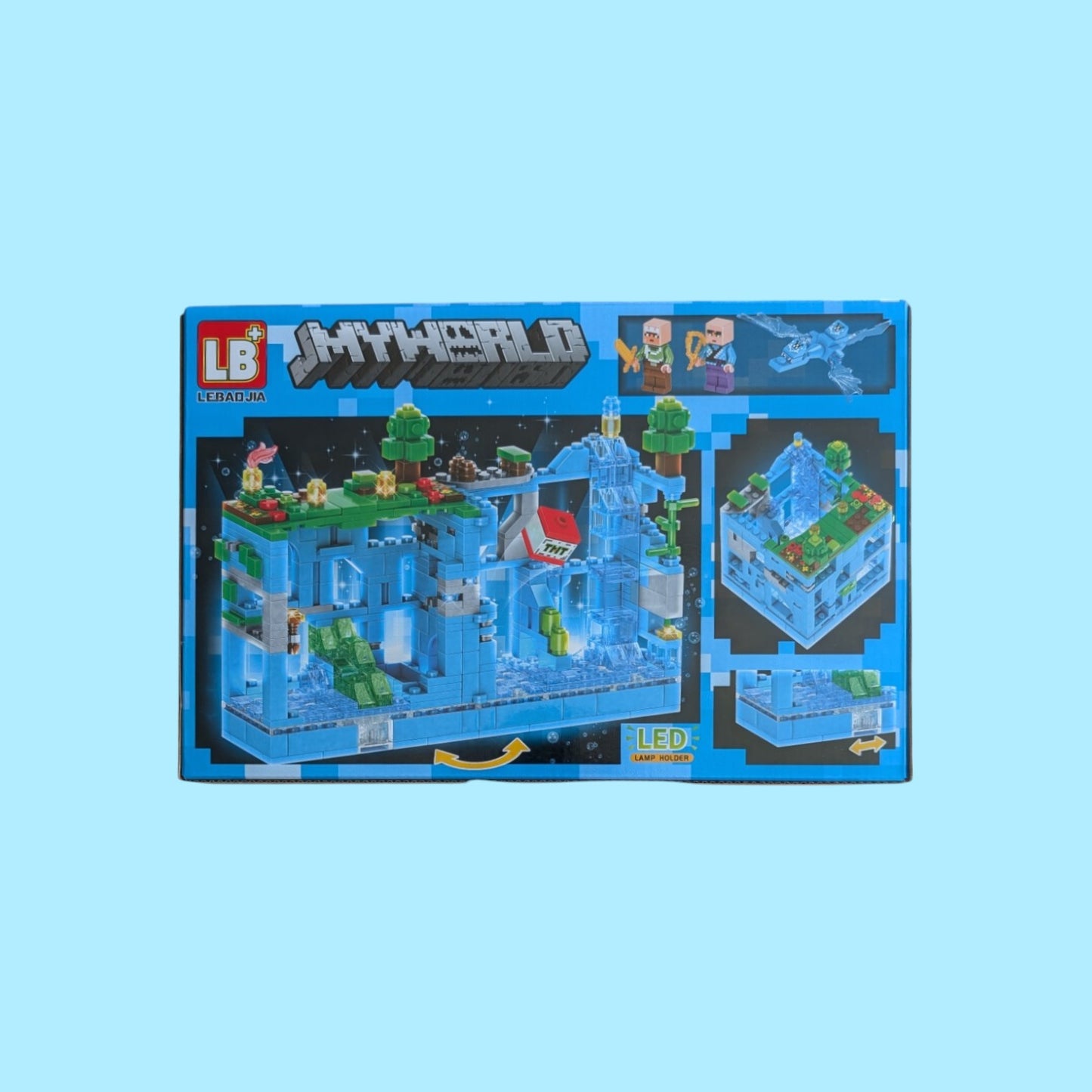 Minecraft Fire Village 503psc Building Blocks New Led