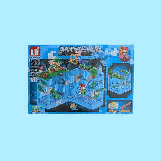 Minecraft Fire Village 503psc Building Blocks New Led