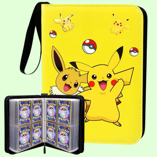 Pokemon Card Binder - 400 Card Capacity with Secure Zip