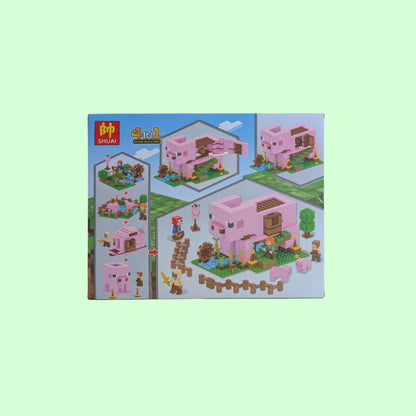 Minecraft My World Pig House 4in1 Big Scene Set Bricks
