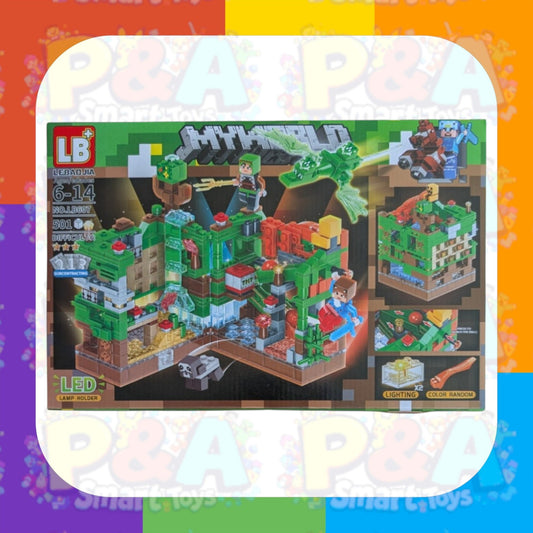 Minecraft Fire Village 501psc Building Blocks New Led