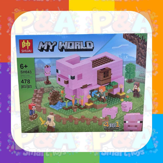 Minecraft My World Pig House 4in1 Big Scene Set Bricks