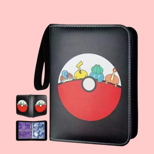 Pokemon Card Binder - 400 Card Capacity with Secure Zip